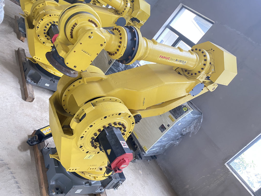 Fanuc M-900iA 350 Robot sử dụng 6 trục 2655mm Reach R30iA Controller Hoàn hảo cho việc làm nhựa và nhiều hơn nữa