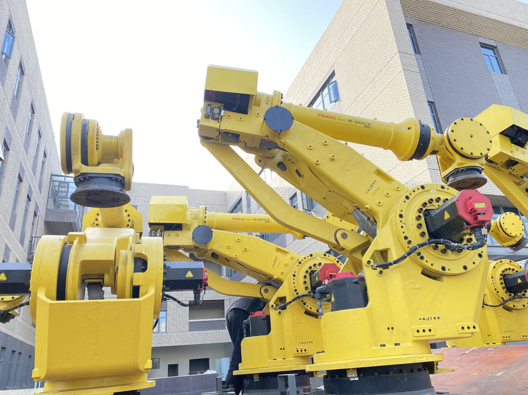 Fanuc M-900iA 350 Robot sử dụng 6 trục 2655mm Reach R30iA Controller Hoàn hảo cho việc làm nhựa và nhiều hơn nữa