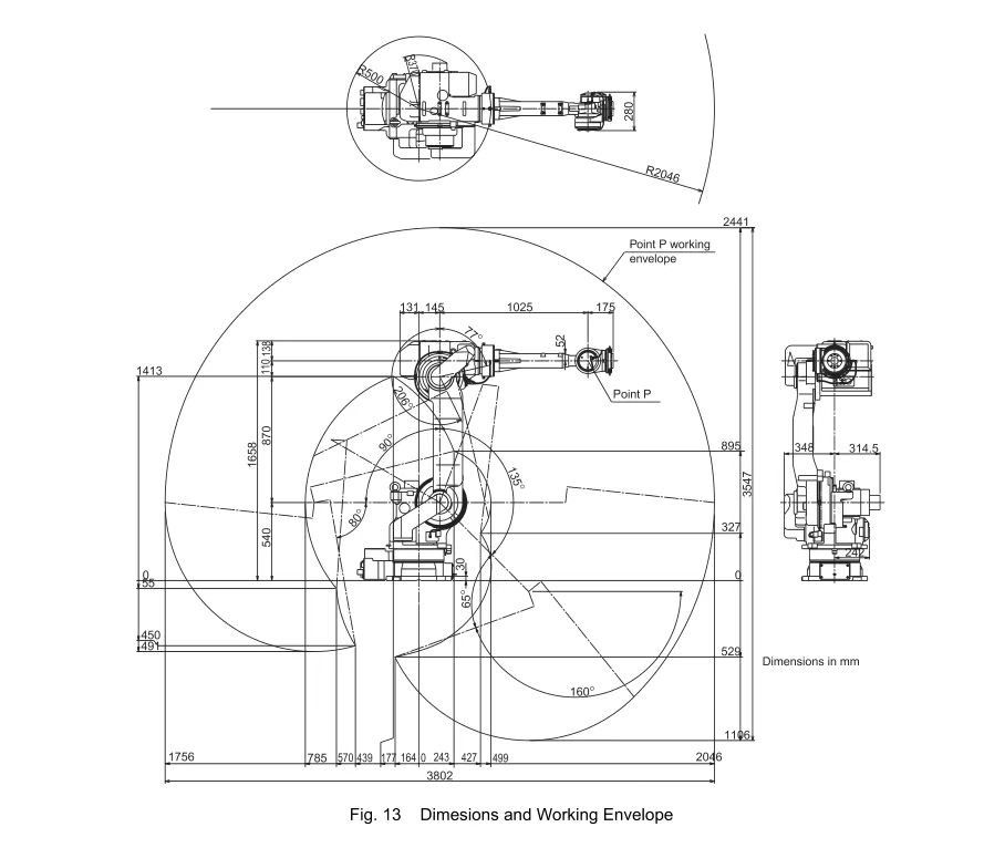 2061mm Reach CR50 XRC 50kg Payload Motoman Arc Welding Robot cho Press Tending và Loading / Unloading của các bộ phận