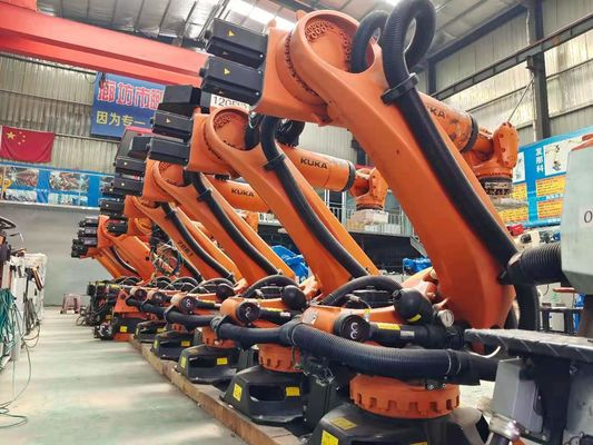 KUKA Cánh tay rô-bốt đã qua sử dụng KR210 C4 Tủ điều khiển Xử lý Xếp chồng Đang tải Dập Khắc